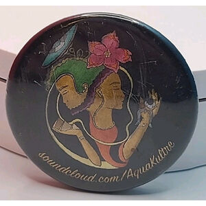 AquaKulture Pin Pinback Round Button 2.25" Halifax Nova Scotia Singer Rapper